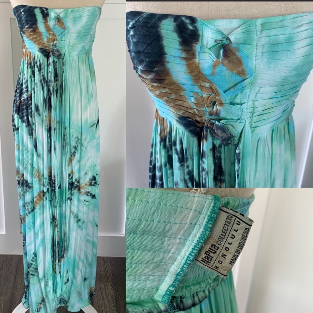 Strapless tie dye dress